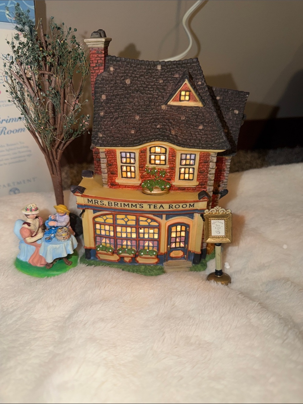 Mrs. Brimm's Tea Room Decorative Holiday Village House